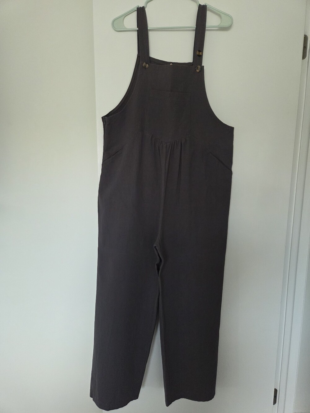 Womens Casual Gray Wide-Leg Overalls Sz XL Color Like 2nd Pic.